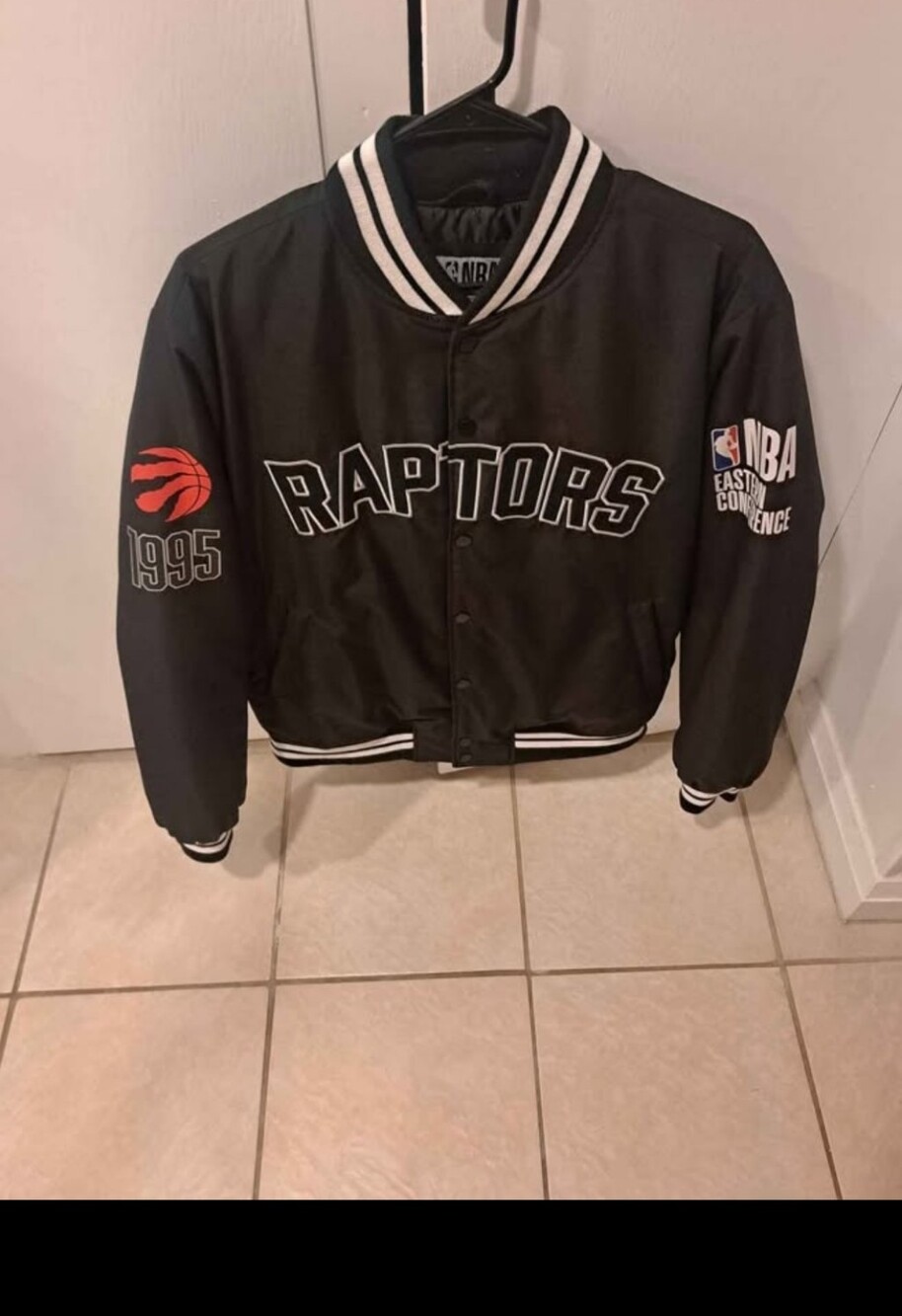 Men's NBA Toronto Raptors Embroidered Chenille Bomber Jacket NWT